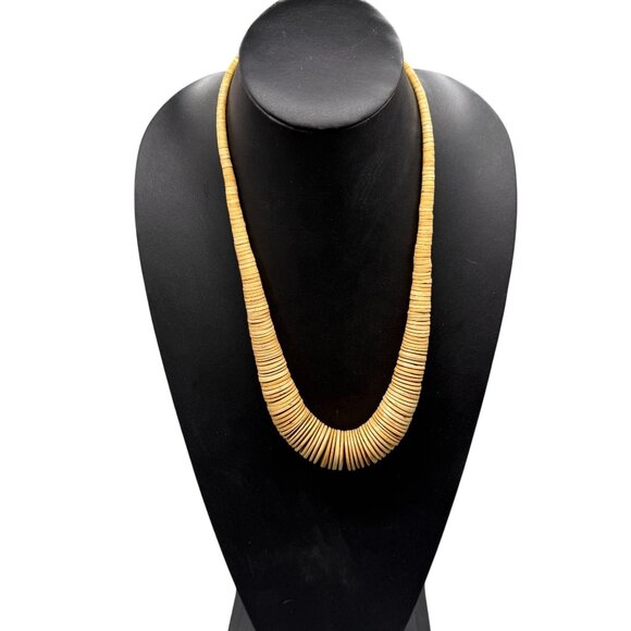 N/A Jewelry - Native American Wood DiskBeads Necklace Boho Traditional Bohemians 25 Inch